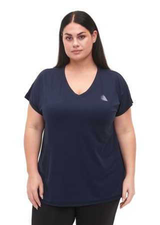 ZIZZI WYGODNY T-SHIRT SPORTOWY GRANATOWY 053G