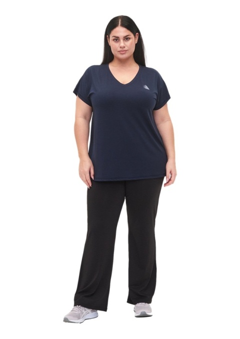 ZIZZI WYGODNY T-SHIRT SPORTOWY GRANATOWY 053G