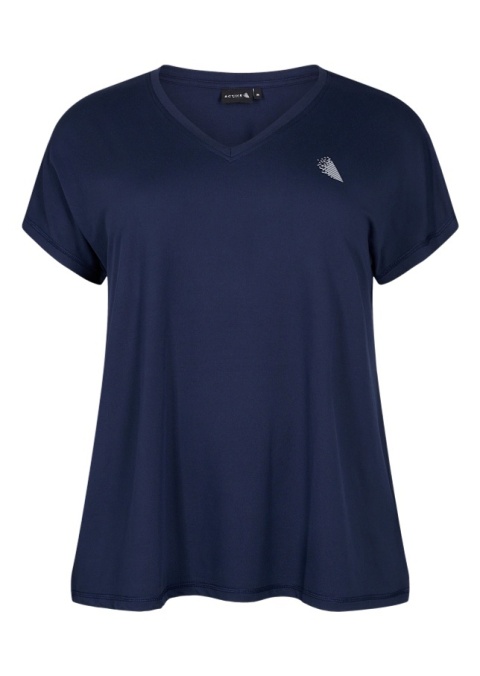 ZIZZI WYGODNY T-SHIRT SPORTOWY GRANATOWY 053G