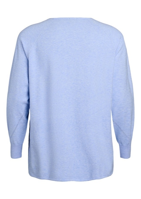 ZIZZI WYGODNA BŁĘKITNA BLUZKA DZIANINOWA 434A