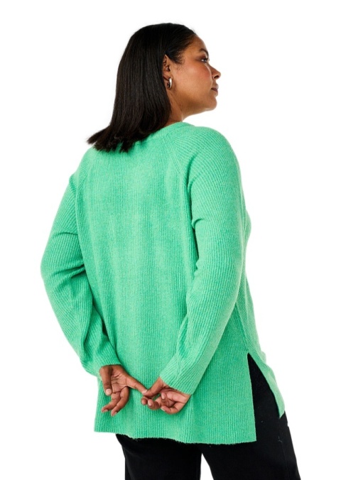 ZIZZI ZIELONA BLUZKA SWETER DZIANINA 279D