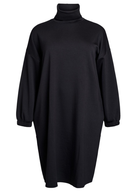 ZIZZI LUŹNA CZARNA SUKIENKA Z GOLFEM 055L