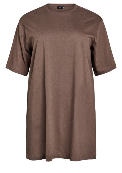 ZIZZI BRĄZOWA SUKIENKA T-SHIRTOWA BAWEŁNA 690A