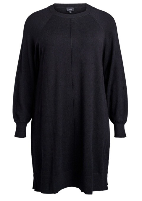 ZIZZI WYGODNA CZARNA SUKIENKA DZIANINA 479C