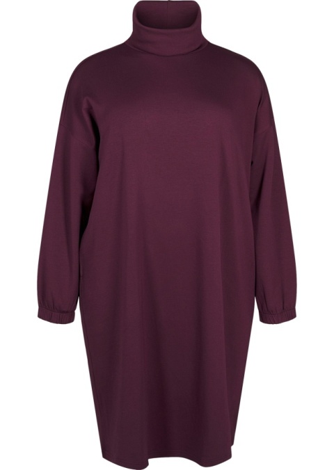 ZIZZI LUŹNA FIOLETOWA SUKIENKA Z GOLFEM 055L