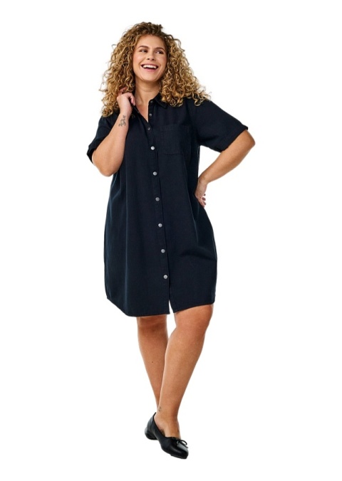 ZIZZI CZARNA JEANSOWA SUKIENKA KOSZULOWA 967D