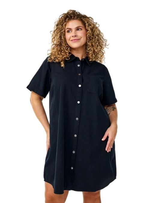ZIZZI CZARNA JEANSOWA SUKIENKA KOSZULOWA 967D