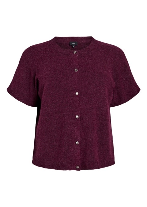 ZIZZI DZIANINOWY BORDOWY SWETEREK KARDIGAN 473D