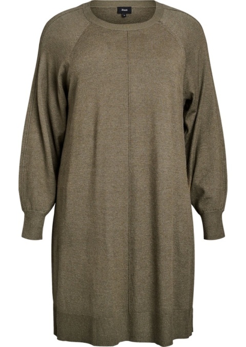 ZIZZI WYGODNA ZIELONA SUKIENKA DZIANINA 479C