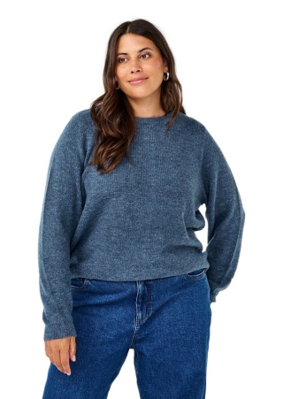 ZIZZI NIEBIESKA BLUZKA DZIANINOWA SWETER 192A