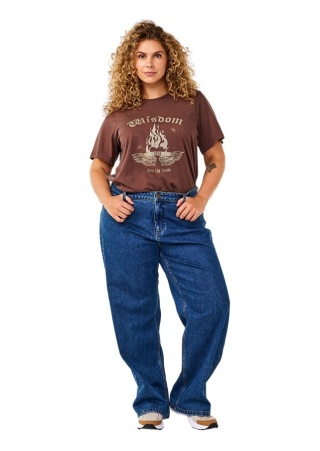 ZIZZI SPODNIE JEANSY NIEBIESKIE PROSTA NOGAWKA WYSOKI STAN 071C