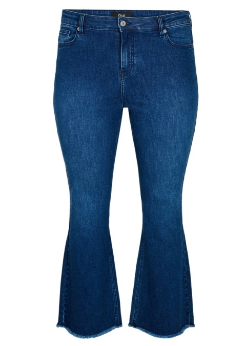 ZIZZI GRANATOWE PRZECIERANE SPODNIE JEANSY BOOTCUT 029B