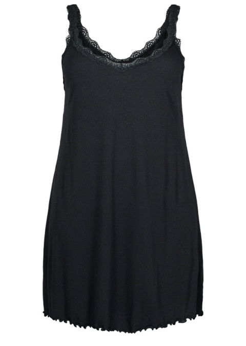 ZIZZI CZARNA PRĄŻKOWANA KOSZULA NOCNA 500X