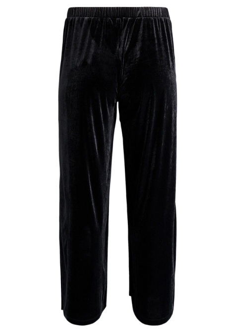 ZIZZI CZARNE SZEROKIE SPODNIE WELUROWE 336D