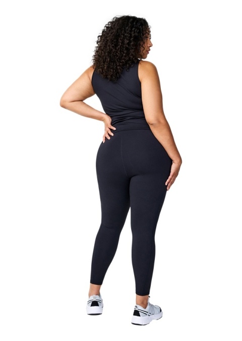 ZIZZI CZARNE LEGGINSY SPORTOWE Z WIĄZANIEM KIESZENIE 216B