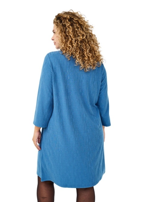 ZIZZI WYGODNA NIEBIESKA SUKIENKA FAKTURA 053F