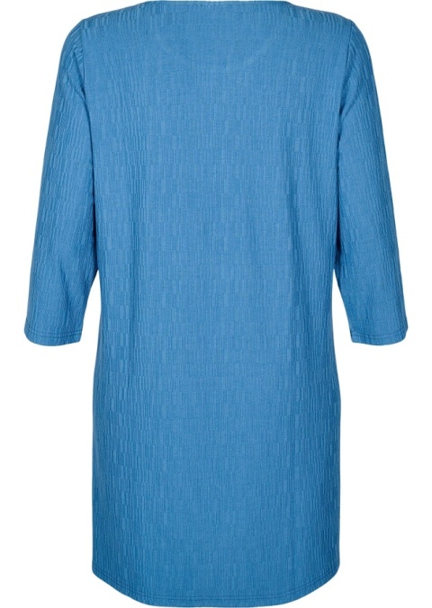 ZIZZI WYGODNA NIEBIESKA SUKIENKA FAKTURA 053F