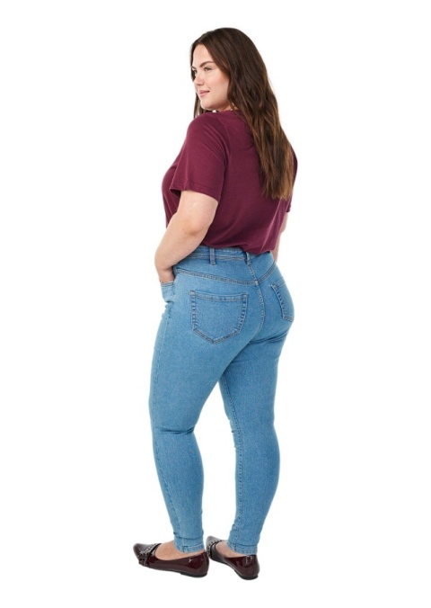 ZIZZI WSPANIAŁE JEANSY SPODNIE BŁĘKITNE SLIM FIT 001A N78