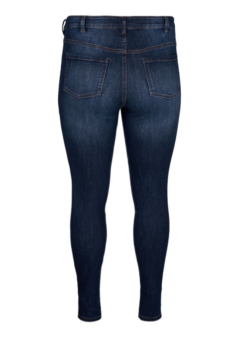 ZIZZI GRANATOWE JEANSY RURKI SUPER SLIM-FIT 100B N78