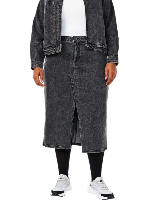 ZIZZI CIEMNOSZARA JEANSOWA SPÓDNICA ROZCIĘCIE 071I