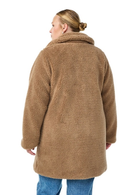 ZIZZI BEŻOWA PLUSZOWA KURTKA PŁASZCZ 529A