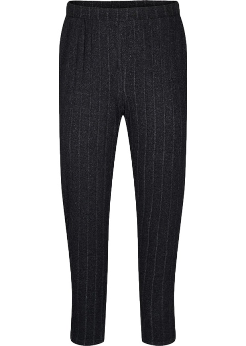 ZIZZI WYGODNE DRESOWE CZARNE SPODNIE PRĄŻKI 071B