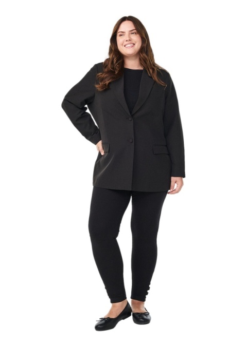 ZIZZI CZARNE KLASYCZNE LEGGINSY DETALE GUZIKI 232D