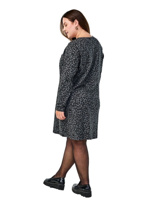 ZIZZI KLASYCZNA SZARA SUKIENKA WZÓR PANTERKA 036I