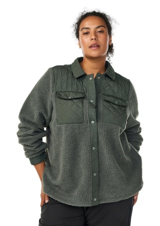 ZIZZI ZIELONA KURTKA POLAROWA PIKOWANE DETALE 012J