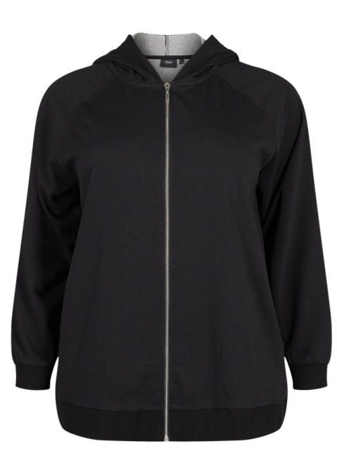 ZIZZI CZARNA BLUZA KARDIGAN ZASUWANA 521F