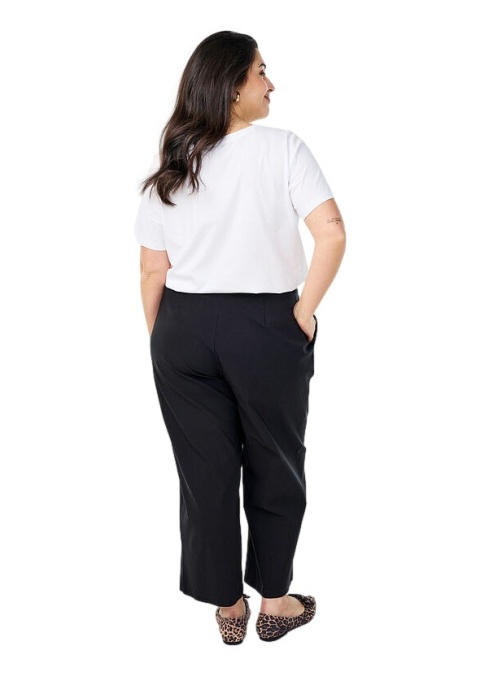 ZIZZI CZARNE SPODNIE CULLOTTE SZEROKIE WYSOKI STAN 812N