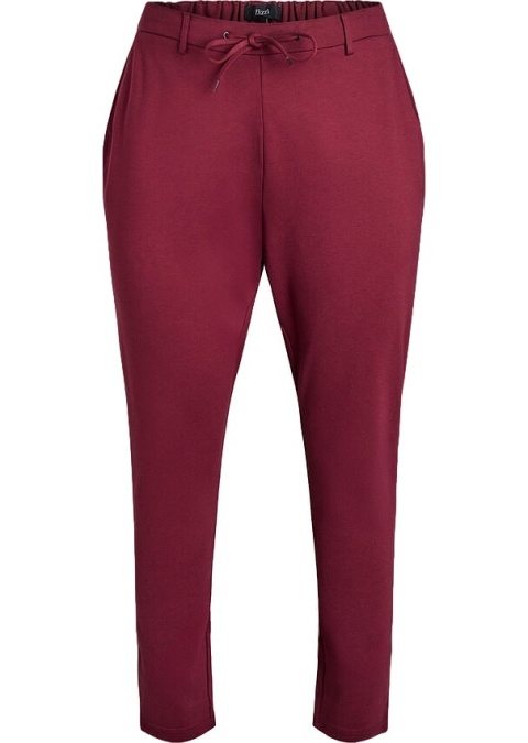 ZIZZI DZIANINOWE CYGARETKI SPODNIE BORDOWE 006A