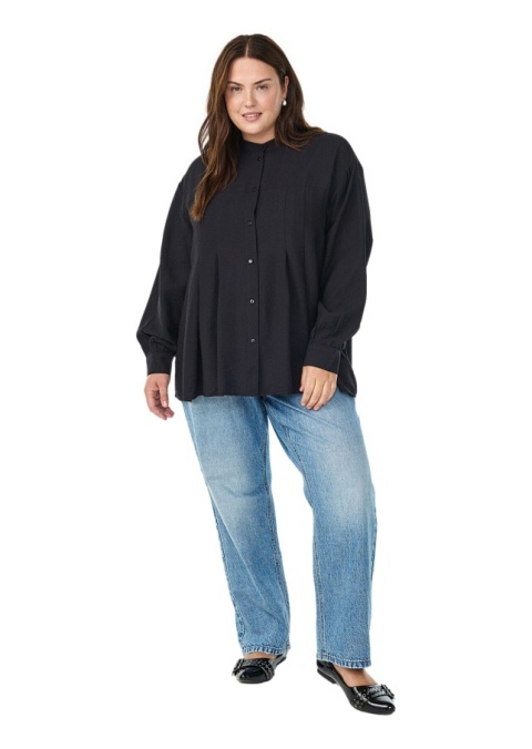 ZIZZI ELEGANCKA CZARNA KOSZULA WISKOZA 672A
