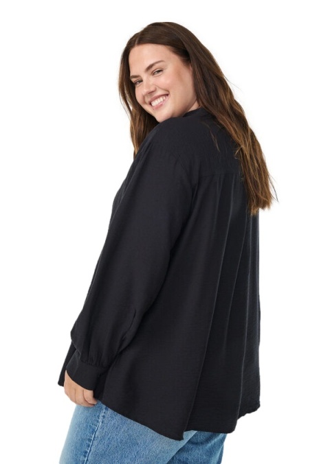 ZIZZI ELEGANCKA CZARNA KOSZULA WISKOZA 672A