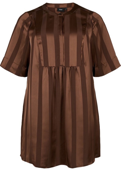 ZIZZI ELEGANCKA BRĄZOWA TUNIKA SUKIENKA PASY 174A