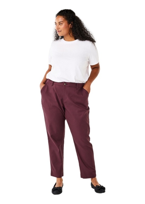 ZIZZI ELEGANCKIE BORDOWE PROSTE SPODNIE 014B