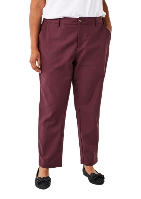 ZIZZI ELEGANCKIE BORDOWE PROSTE SPODNIE 014B