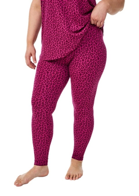 ZIZZI FANTASTYCZNE RÓŻOWE LEGGINSY PANTERKA 090E