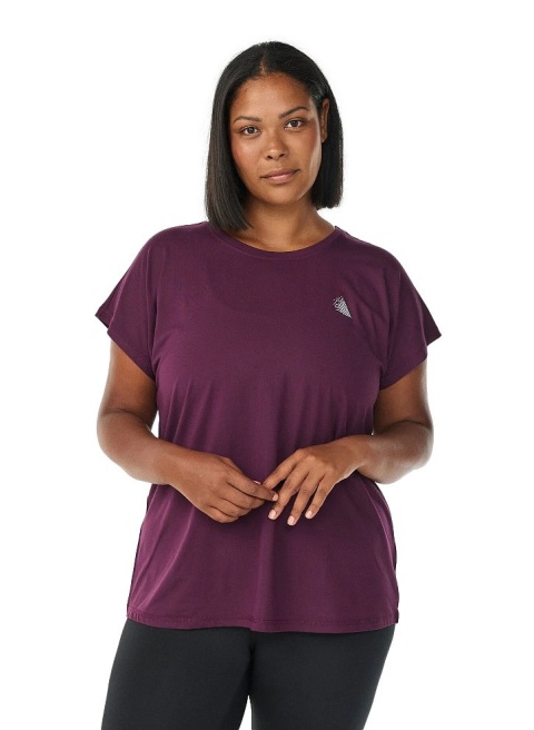 ZIZZI FIOLETOWY WYGODNY SPORTOWY T-SHIRT 054G