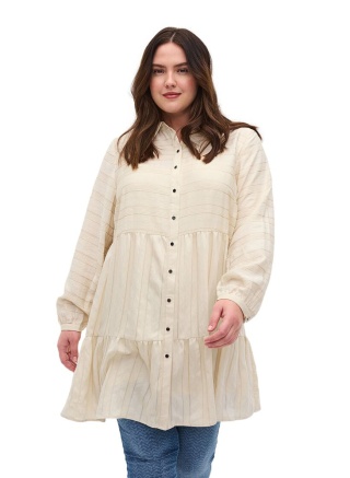 ZIZZI KOBIECA TUNIKA PASKI BEŻOWA 972A