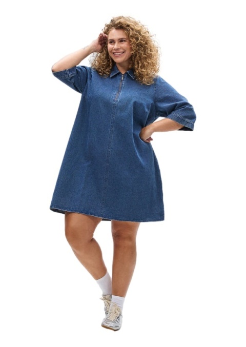 ZIZZI MODNA JEANSOWA SUKIENKA TUNIKA SUWAK 116A