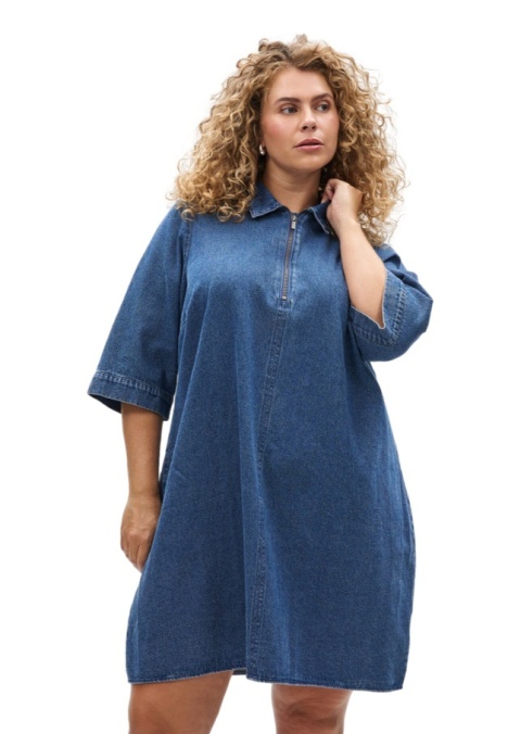 ZIZZI MODNA JEANSOWA SUKIENKA TUNIKA SUWAK 116A