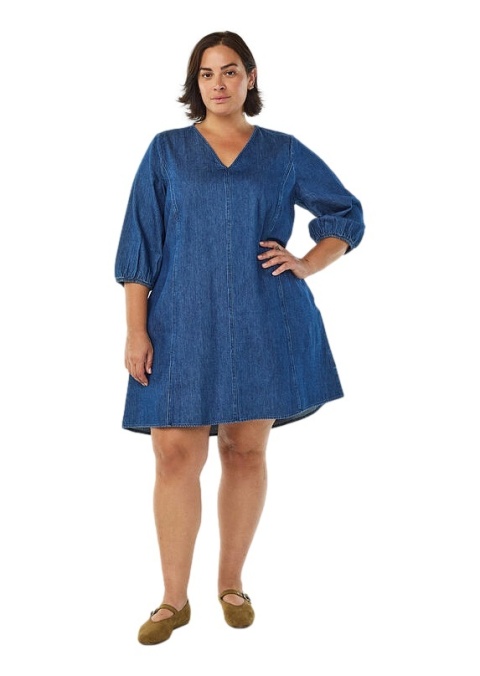 ZIZZI KRÓTKA NIEBIESKA JEANSOWA SUKIENKA BAWEŁNA 115E