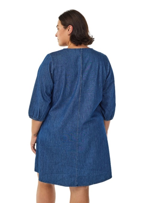 ZIZZI KRÓTKA NIEBIESKA JEANSOWA SUKIENKA BAWEŁNA 115E