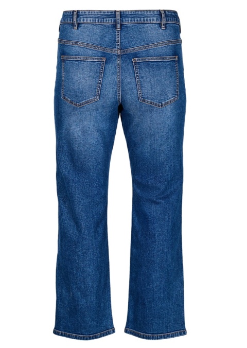 ZIZZI NIEBIESKIE PROSTE JEANSY Z WYSOKIM STANEM 664O N78