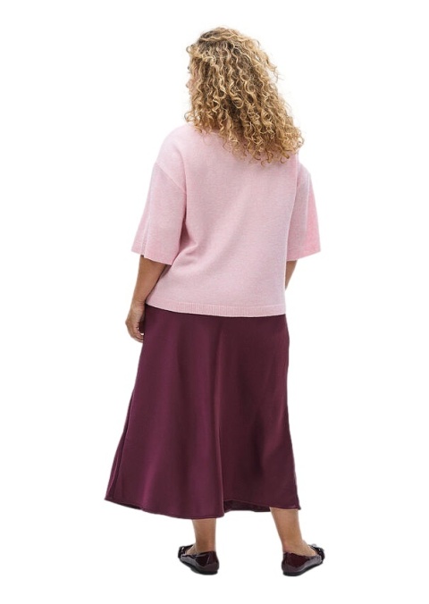 ZIZZI SATYNOWA BORDOWA SPÓDNICA MIDI 441A