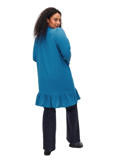 ZIZZI SUKIENKA/TUNIKA NIEBIESKA PASKI FALBANA 190A