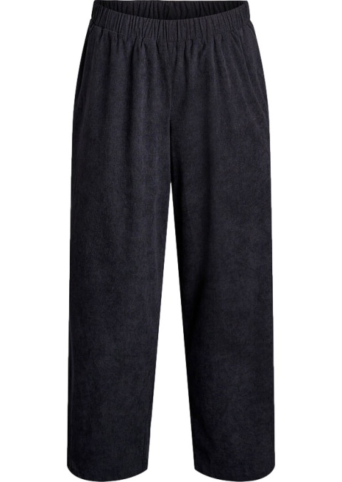 ZIZZI SZTRUKSOWE PROSTE SPODNIE CZARNE 193B