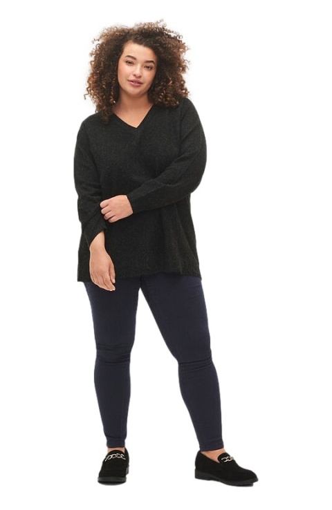 ZIZZI UROCZY CZARNY SWETER 176A