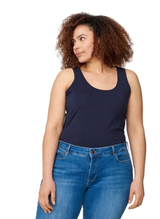 ZIZZI WSPANIAŁY GRANATOWY TOP NADRUK 098HW